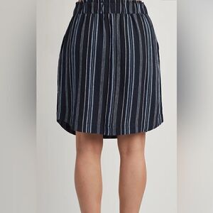 Ellen Tracy LINEN BLEND PAPERBAG WAIST SKIRT